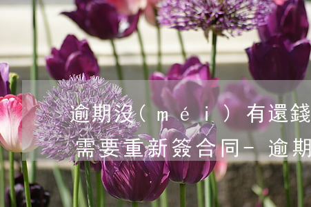 逾期沒(méi)有還錢(qián)需不需要重新簽合同-逾期沒(méi)有還錢(qián)需不需要重新簽合同