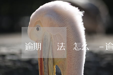 逾期沒辦法還怎么辦-逾期還不了怎么辦