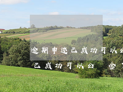 逾期申述已成功可以公積金了嗎-逾期申述已成功可以公積金了嗎怎么辦