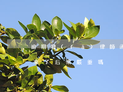 逾期發(fā)律師函會怎么樣(逾期律師函來了后果嚴重嗎)