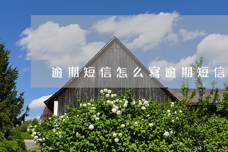 逾期短信怎么寫(逾期短信怎么寫范文)
