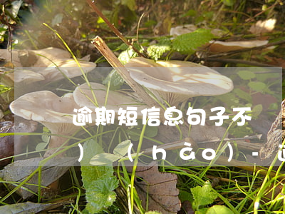 逾期短信息句子不連貫中間加點(diǎn)號(hào)-逾期短信文本