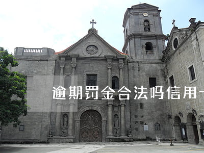 逾期罚金合法吗（信用卡逾期有没有罚金）