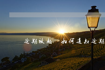 逾期被起訴如何通知(逾期被起訴了,怎么處理)