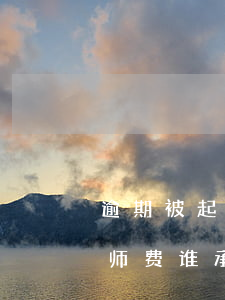 逾期被起诉的律师费谁承担(逾期被起诉的律师费谁承担)