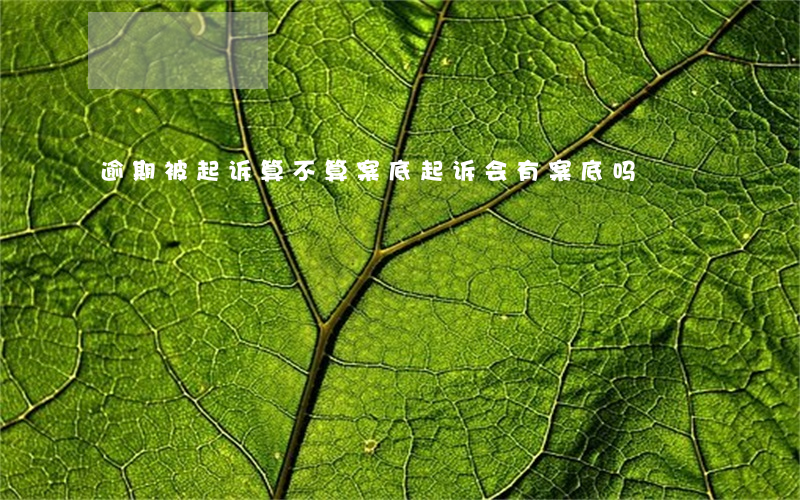 逾期被起诉算不算案底(起诉会有案底吗)