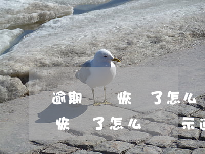 逾期記錄恢復了怎么還顯示逾期-逾期記錄恢復了怎么還顯示逾期呢