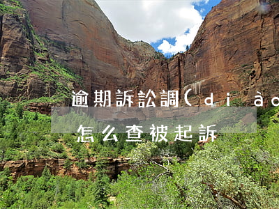 逾期訴訟調(diào)查是什么意思 逾期怎么查被起訴