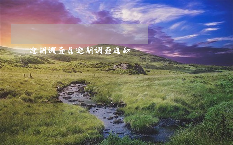 逾期调查员(逾期调查通知)