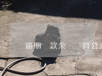 逾期貸款余額計算公式(逾期貸款余額怎么算)