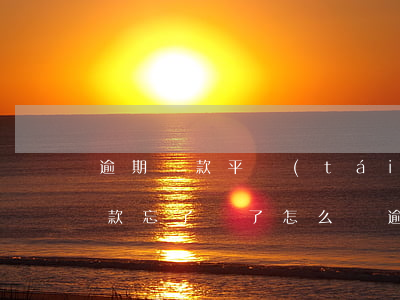 逾期貸款平臺(tái)忘記怎么辦(銀行貸款忘了還了怎么辦逾期)