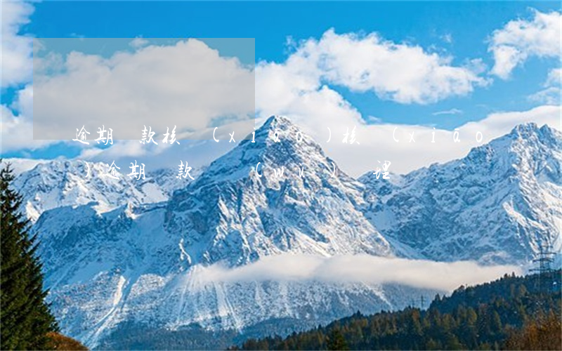逾期貸款核銷(xiāo)(核銷(xiāo)逾期貸款賬務(wù)處理)