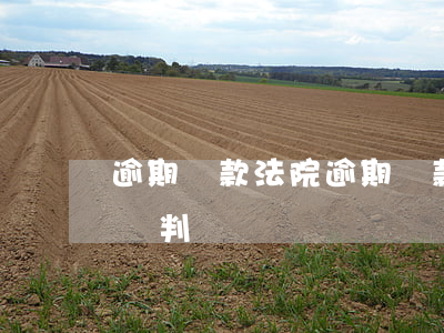 逾期貸款法院(逾期貸款法院會(huì)怎樣判)