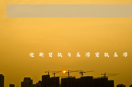逾期贷款与呆滞贷款(呆滞贷款是什么意思)