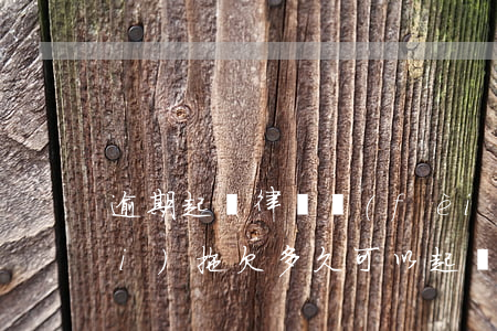 逾期起訴律師費(fèi)-律師費(fèi)拖欠多久可以起訴