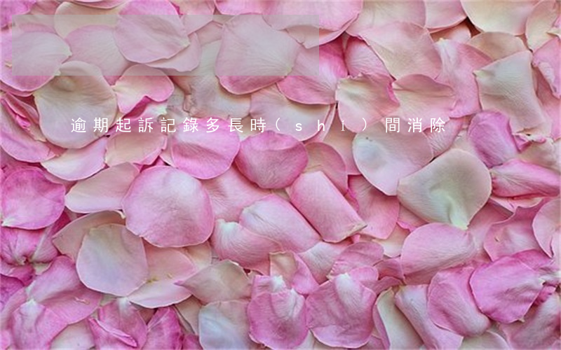 逾期起訴記錄多長時(shí)間消除