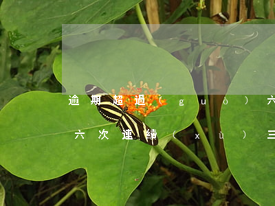 逾期超過(guò)六次還是累計(jì)六次（連續(xù)三次累計(jì)六次逾期解釋）