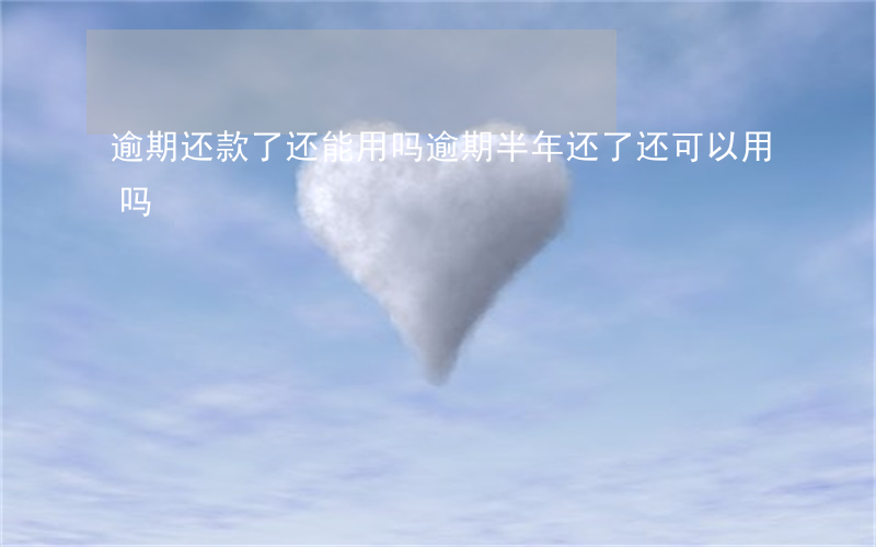 逾期还款了还能用吗(逾期半年,还了还可以用吗)
