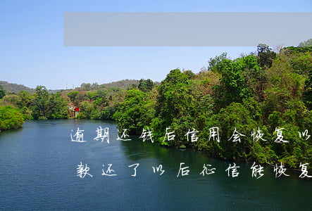 逾期还钱后信用会恢复以前一样吗-逾期欠款还了以后征信能恢复吗