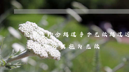 逾期违约金超过多少无效，超过这个数额，逾期违约金将被视为无效！