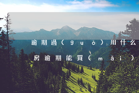 逾期過(guò)用什么貸款買(mǎi)房(逾期能買(mǎi)房貸款嗎)