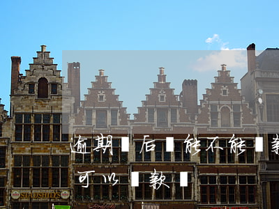 逾期過后還能不能貸款(貸款逾期還了以后還可以貸款嗎)