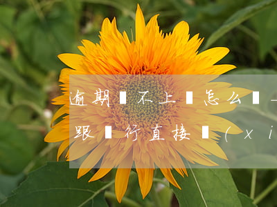 逾期還不上錢怎么辦-逾期還不上錢怎么辦?跟銀行直接協(xié)商延期還款嗎