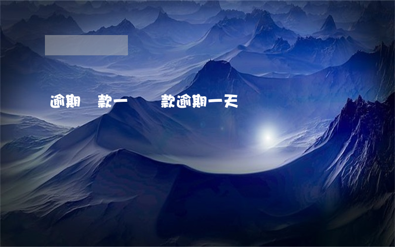 逾期還款一筆(還款逾期一天)