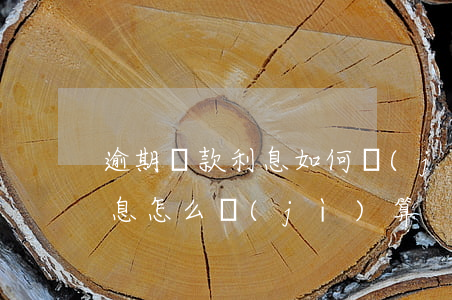 逾期還款利息如何計(jì)算(欠款逾期利息怎么計(jì)算)