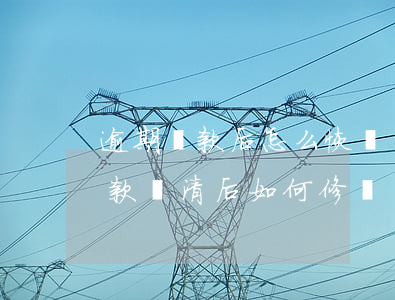 逾期還款后怎么恢復(fù)征信(逾期的欠款還清后如何修復(fù)征信)