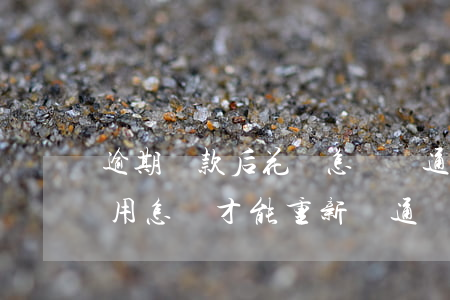 逾期還款后花唄怎樣開通(花唄逾期后無法使用怎樣才能重新開通)