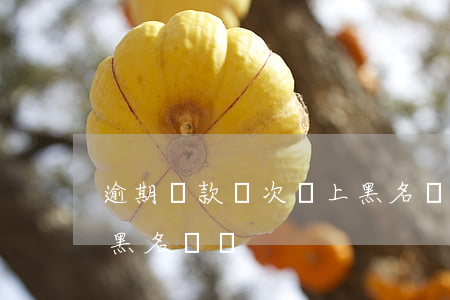 逾期還款幾次會上黑名單(還款日過了還款會黑名單嗎)