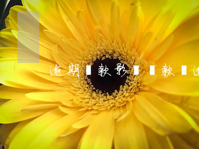 逾期還款影響貸款嗎(逾期了影響貸款嗎)