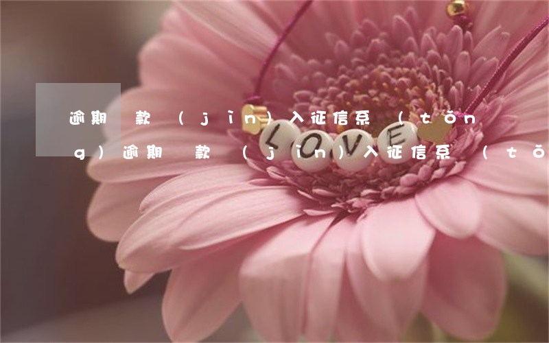 逾期還款進(jìn)入征信系統(tǒng)(逾期還款進(jìn)入征信系統(tǒng))