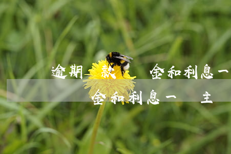 逾期還款違約金和利息一塊主張-逾期還款違約金和利息一塊主張合法嗎