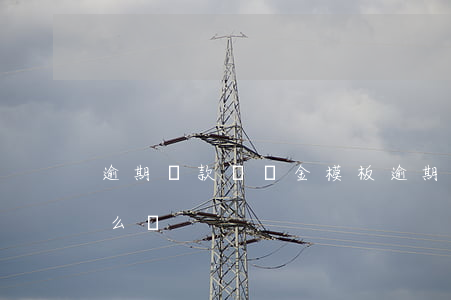 逾期還款違約金模板(逾期付款違約金合同怎么寫)