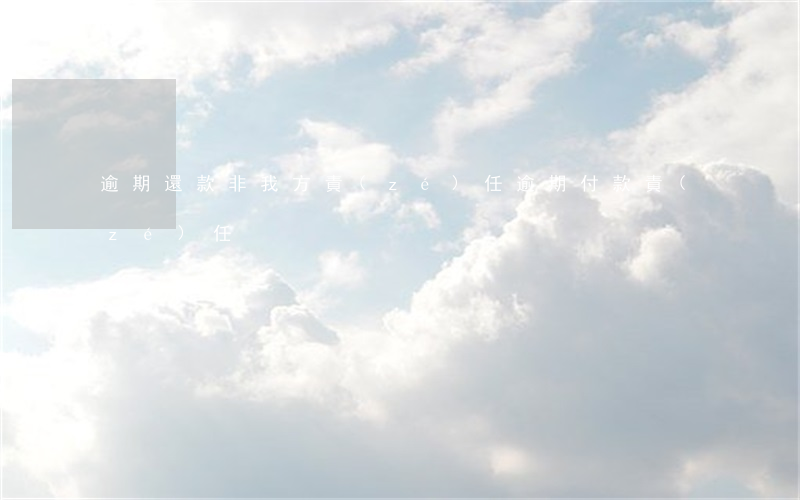 逾期還款非我方責(zé)任(逾期付款責(zé)任)