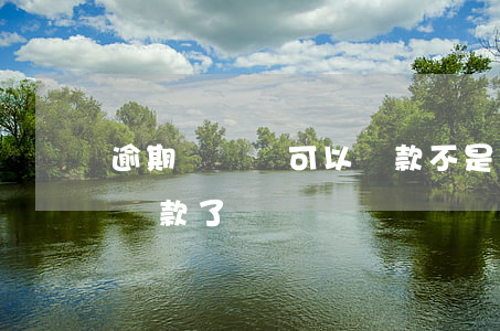 逾期還沒還可以貸款不(是不是逾期了就不能貸款了)