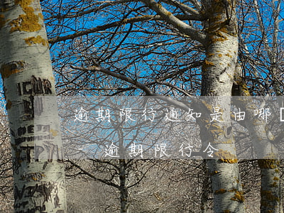 逾期限行通知是由哪個(gè)單位通知的-逾期限行令