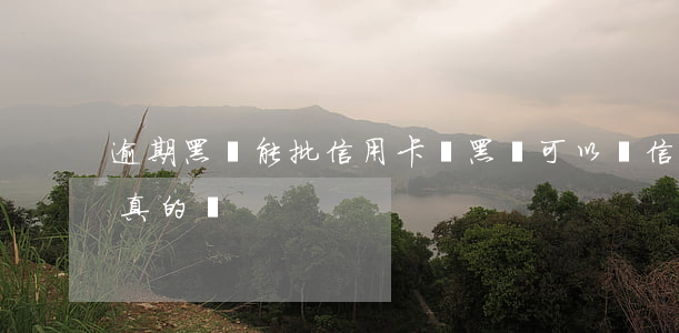 逾期黑戶能批信用卡嗎(黑戶可以辦信用卡是真的嗎)