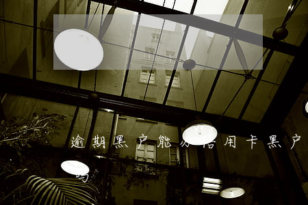 逾期黑户能办信用卡 黑户还可以办理信用卡吗