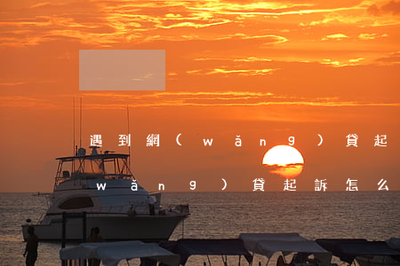 遇到網(wǎng)貸起訴怎么辦(遇到網(wǎng)貸起訴怎么辦)