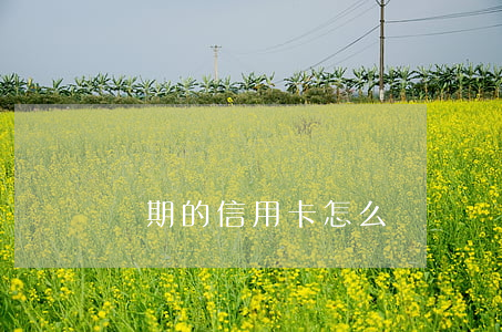 過期的信用卡怎么辦