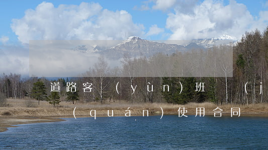 道路客運(yùn)班線經(jīng)營權(quán)使用合同