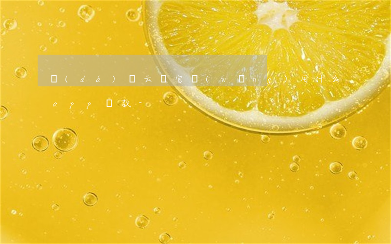 達(dá)飛云貸官網(wǎng)用什么app還款-