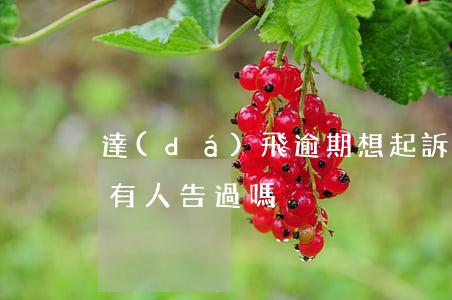 達(dá)飛逾期想起訴他們(達(dá)飛有人告過嗎)