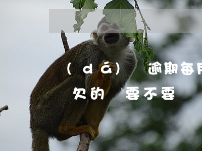 達(dá)飛逾期每月還款多少(達(dá)飛欠的錢要不要還)