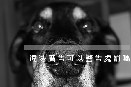 違法廣告可以警告處罰嗎