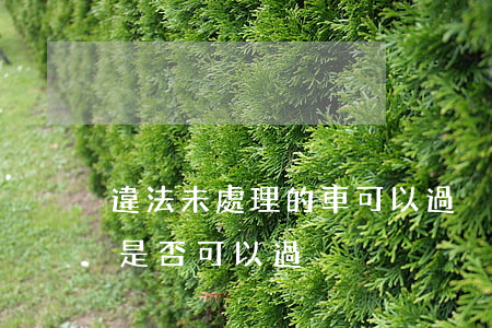 違法未處理的車可以過戶嗎(車輛違章未處理是否可以過戶)