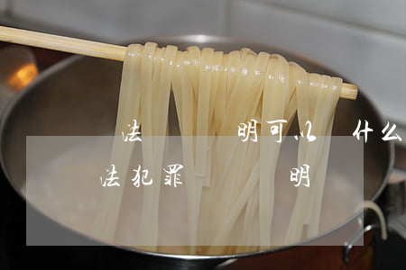 違法記錄證明可以嗎(什么情況下能開出無違法犯罪記錄證明)